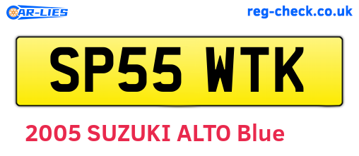SP55WTK are the vehicle registration plates.