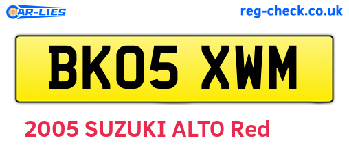 BK05XWM are the vehicle registration plates.