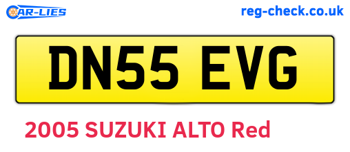 DN55EVG are the vehicle registration plates.