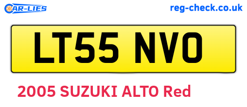 LT55NVO are the vehicle registration plates.