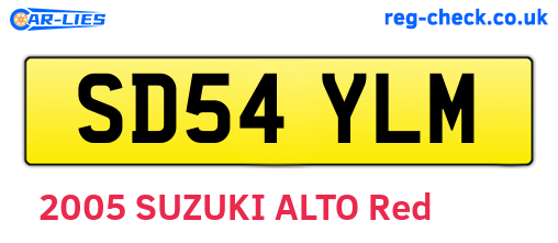 SD54YLM are the vehicle registration plates.