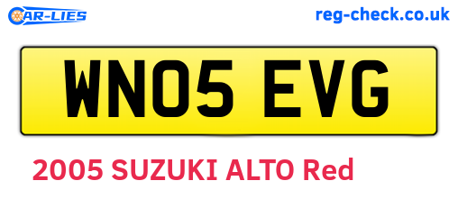 WN05EVG are the vehicle registration plates.