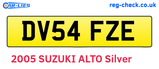 DV54FZE are the vehicle registration plates.