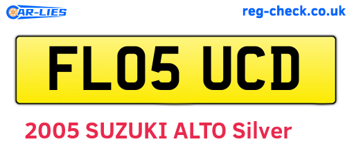 FL05UCD are the vehicle registration plates.