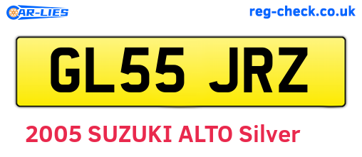 GL55JRZ are the vehicle registration plates.