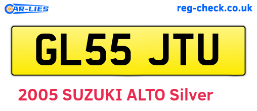 GL55JTU are the vehicle registration plates.