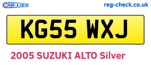 KG55WXJ are the vehicle registration plates.