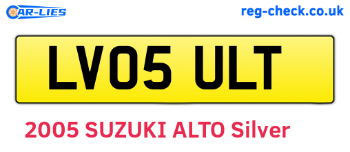 LV05ULT are the vehicle registration plates.