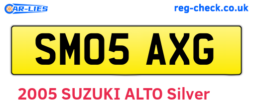 SM05AXG are the vehicle registration plates.