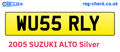 WU55RLY are the vehicle registration plates.