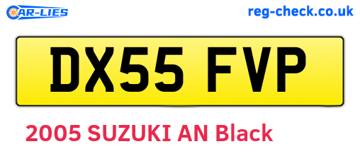 DX55FVP are the vehicle registration plates.