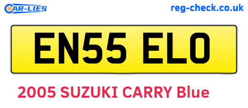 EN55ELO are the vehicle registration plates.