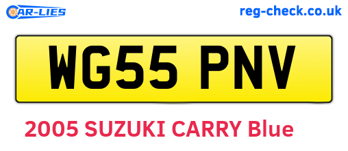 WG55PNV are the vehicle registration plates.