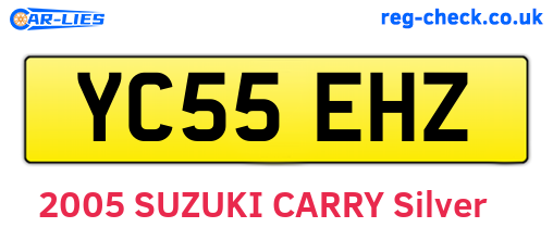 YC55EHZ are the vehicle registration plates.