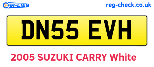 DN55EVH are the vehicle registration plates.