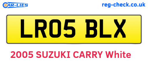 LR05BLX are the vehicle registration plates.