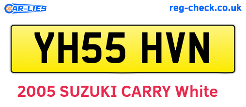 YH55HVN are the vehicle registration plates.