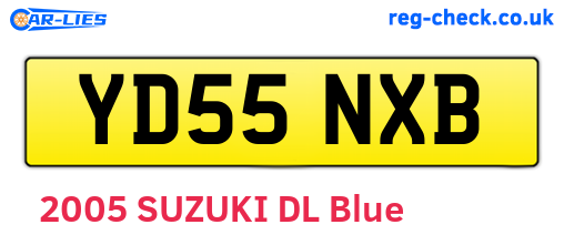 YD55NXB are the vehicle registration plates.