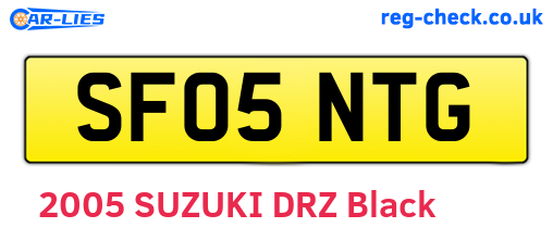 SF05NTG are the vehicle registration plates.