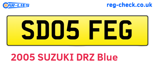 SD05FEG are the vehicle registration plates.