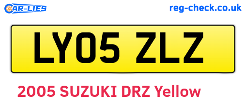 LY05ZLZ are the vehicle registration plates.