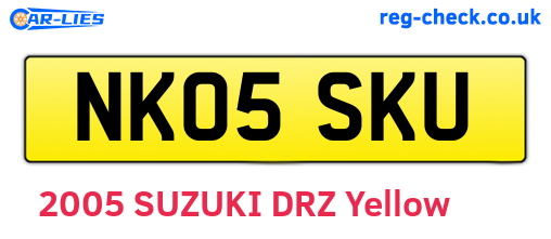 NK05SKU are the vehicle registration plates.