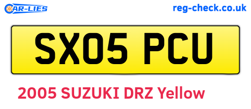 SX05PCU are the vehicle registration plates.