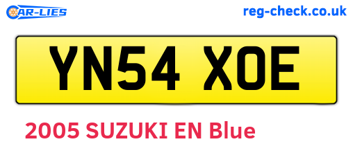 YN54XOE are the vehicle registration plates.