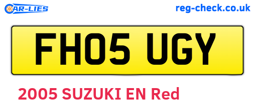 FH05UGY are the vehicle registration plates.