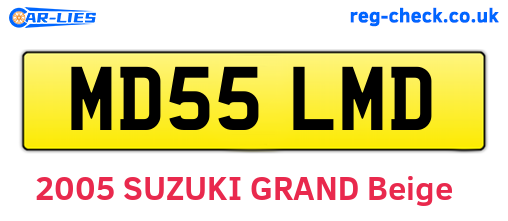 MD55LMD are the vehicle registration plates.