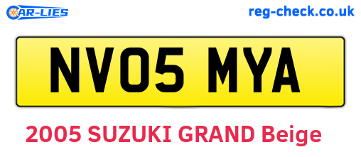 NV05MYA are the vehicle registration plates.