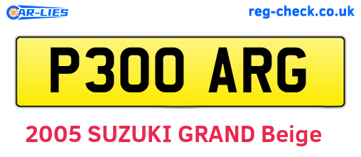 P300ARG are the vehicle registration plates.