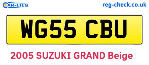 WG55CBU are the vehicle registration plates.