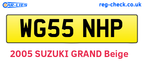 WG55NHP are the vehicle registration plates.
