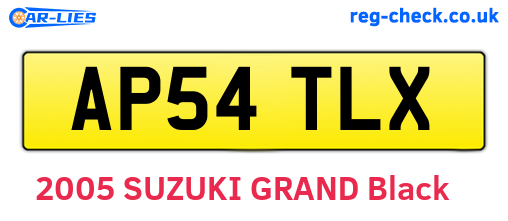 AP54TLX are the vehicle registration plates.