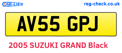 AV55GPJ are the vehicle registration plates.