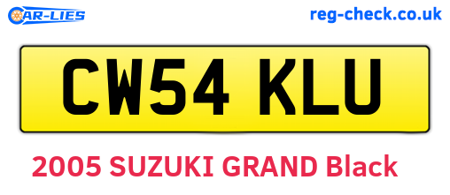 CW54KLU are the vehicle registration plates.