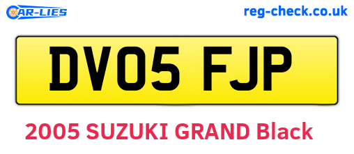 DV05FJP are the vehicle registration plates.