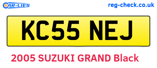 KC55NEJ are the vehicle registration plates.