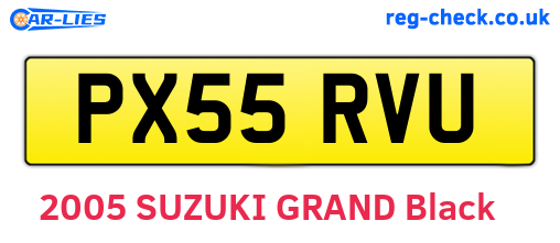 PX55RVU are the vehicle registration plates.