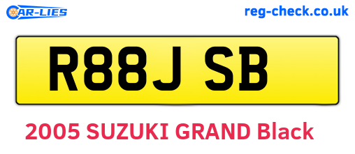R88JSB are the vehicle registration plates.