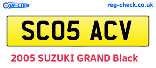 SC05ACV are the vehicle registration plates.