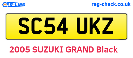 SC54UKZ are the vehicle registration plates.