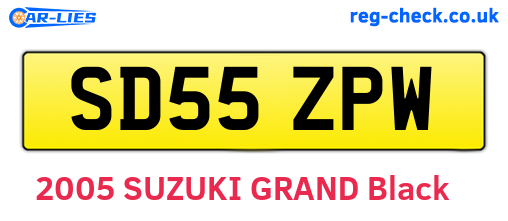SD55ZPW are the vehicle registration plates.