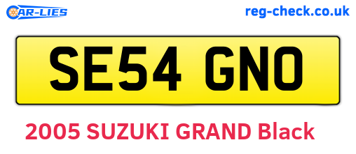 SE54GNO are the vehicle registration plates.
