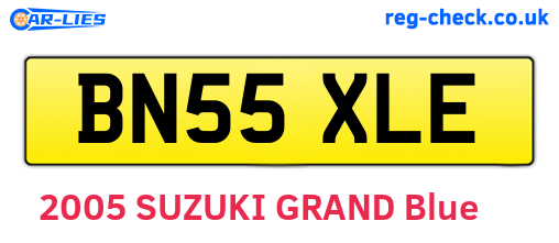 BN55XLE are the vehicle registration plates.