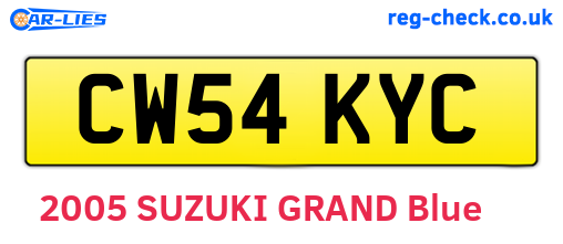 CW54KYC are the vehicle registration plates.