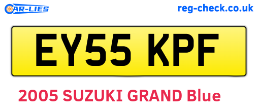 EY55KPF are the vehicle registration plates.