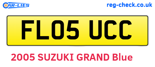 FL05UCC are the vehicle registration plates.