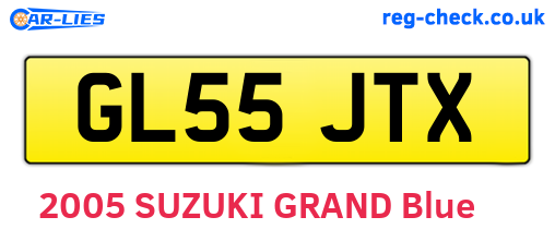 GL55JTX are the vehicle registration plates.
